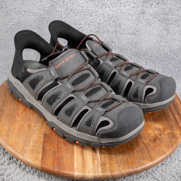 Skechers Men's Slip ins RF Tresmen Norvick Fisherman Sandals Gray Size: 12 - Picture 1 of 10